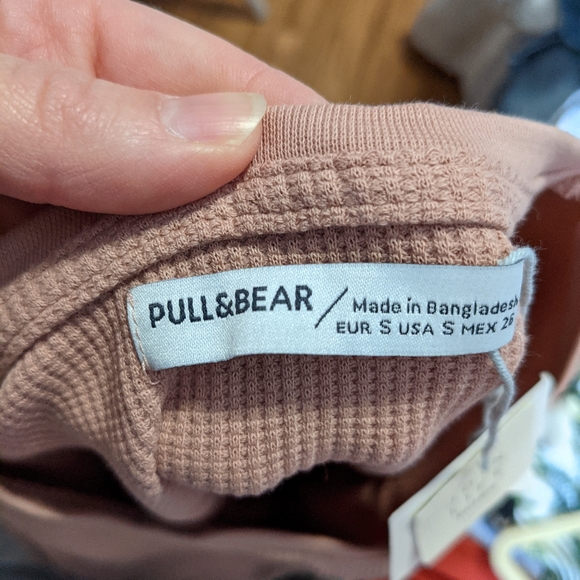 NWT, Pull&Bear, Peach Waffle TShirt Dress, Size S - Picture 4 of 5